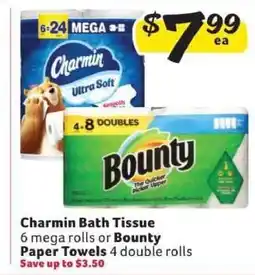Winn Dixie Charmin Bath Tissue or Bounty Paper Towels offer