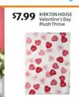 Aldi KIRKTON HOUSE Valentine's Day Plush Throw offer
