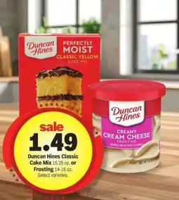 Meijer Duncan Hines Classic Cake Mix or Frosting offer