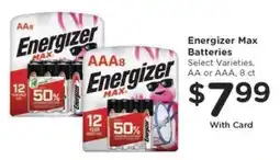 Kroger Energizer Max Batteries offer