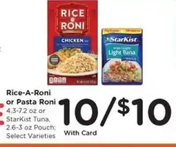 Kroger Rice-A-Roni or Pasta Roni or StarKist Tuna offer