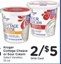 Kroger Kroger Cottage Cheese or Sour Cream offer