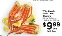 Kroger Wild-Caught Snow Crab Clusters offer