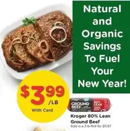 Kroger Kroger 80% Lean Ground Beef offer
