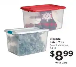 Kroger Sterilite Latch Tote offer