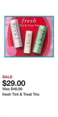 Kohl's fresh Tint & Treat Trio offer