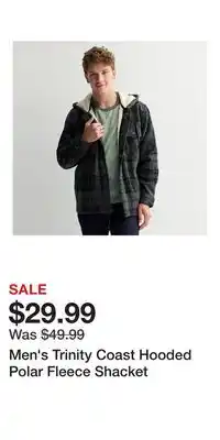Kohl's Men's Trinity Coast Hooded Polar Fleece Shacket offer
