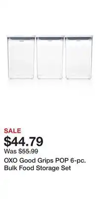 Kohl's OXO Good Grips POP 6-pc. Bulk Food Storage Set offer