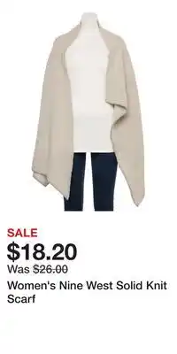 Kohl's Women's Nine West Solid Knit Scarf offer