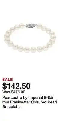 Kohl's PearLustre by Imperial 8-8.5 mm Freshwater Cultured Pearl Bracelet - 7 in offer