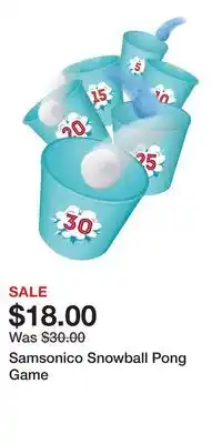 Kohl's Samsonico Snowball Pong Game offer