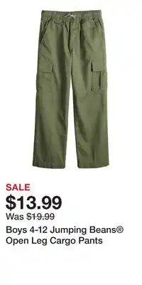Kohl's Boys 4-12 Jumping Beans Open Leg Cargo Pants offer