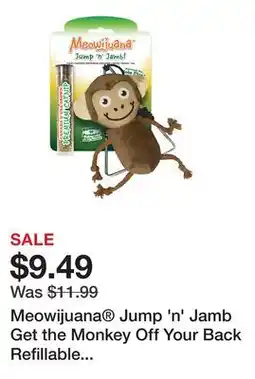Petsmart Meowijuana Jump 'n' Jamb Get the Monkey Off Your Back Refillable Door Jamb Cat Toy - Catnip offer