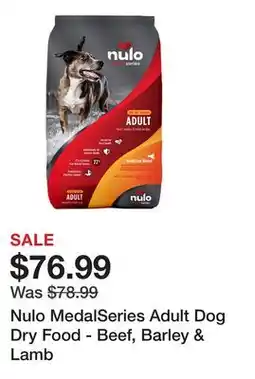 Petsmart Nulo MedalSeries Adult Dog Dry Food - Beef, Barley & Lamb offer