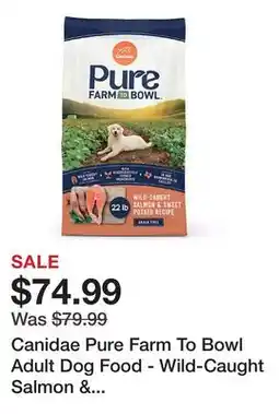 Petsmart Canidae Pure Farm To Bowl Adult Dog Food - Wild-Caught Salmon & Sweet Potato Recipe, 22 lbs offer