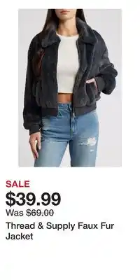 Nordstrom Thread & Supply Faux Fur Jacket offer