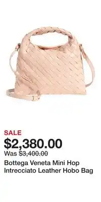 Nordstrom Bottega Veneta Mini Hop Intrecciato Leather Hobo Bag offer