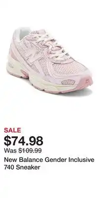 Nordstrom New Balance Gender Inclusive 740 Sneaker offer