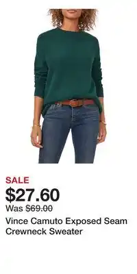 Nordstrom Vince Camuto Exposed Seam Crewneck Sweater offer
