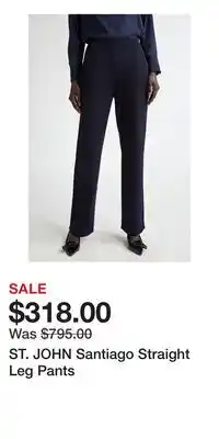 Nordstrom ST. JOHN Santiago Straight Leg Pants offer