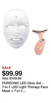 Nordstrom PURSONIC LED Glow Set - 7-in-1 LED Light Therapy Face Mask + 7-in-1 LED Face & Neck Sculpting Wand offer