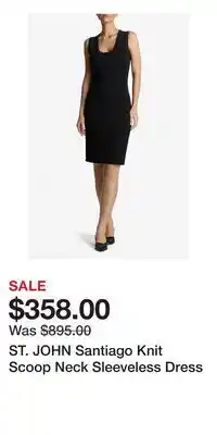 Nordstrom ST. JOHN Santiago Knit Scoop Neck Sleeveless Dress offer