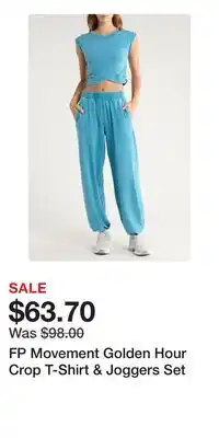 Nordstrom FP Movement Golden Hour Crop T-Shirt & Joggers Set offer