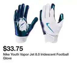 Dick's Sporting Goods Nike Youth Vapor Jet 8.0 Iridescent Football Glove offer
