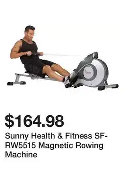 Dick's Sporting Goods Sunny Health & Fitness SF-RW5515 Magnetic Rowing Machine offer
