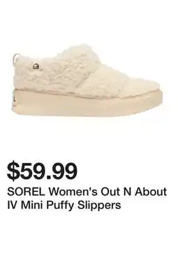 Dick's Sporting Goods SOREL Women's Out N About IV Mini Puffy Slippers offer