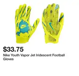 Dick's Sporting Goods Nike Youth Vapor Jet Iridescent Football Gloves offer