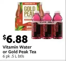 Fareway Vitamin Water or Gold Peak Tea offer