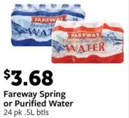 Fareway Fareway Spring or Purified Water offer