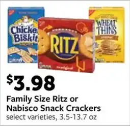 Fareway Family Size Ritz or Nabisco Snack Crackers offer