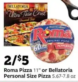 Fareway Roma Pizza 11” or Bellatoria Personal Size Pizza offer