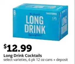 Fareway Long Drink Cocktails offer