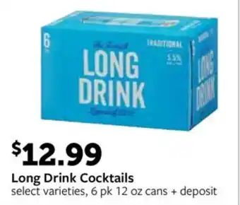 Fareway Long Drink Cocktails offer