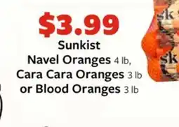 Fareway Sunkist Navel Oranges and Cara Cara Oranges or Blood Oranges offer
