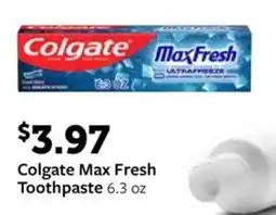 Fareway Colgate Max Fresh Toothpaste offer