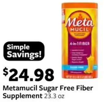 Fareway Metamucil Sugar Free Fiber Supplement offer