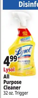 Ocean State Job Lot Lysol All Purpose Lemon Breeze Cleaner 32 oz offer