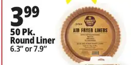 Ocean State Job Lot Baker's Choice Round Air Fryer Liners 50 Count offer