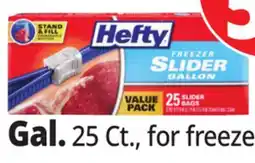 Ocean State Job Lot Hefty Freezer Gallon Slider Bags 25 Count offer