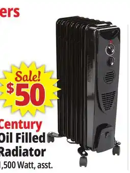 Ocean State Job Lot Century Oil-Filled Radiator Heater White offer