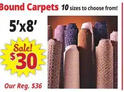 Ocean State Job Lot Bound Carpets 5'x8' offer