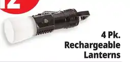 Ocean State Job Lot 4 Pk. Rechargeable Lanterns offer