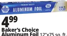 Ocean State Job Lot Baker' Choice Premium Quality Aluminum Foil 75 sq ft offer