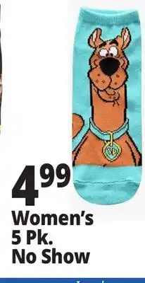 Ocean State Job Lot Women's 5 Pk. No Show Novelty Socks offer