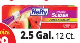 Ocean State Job Lot Hefty Storage Jumbo Gallon Slider Bags 12 Count offer
