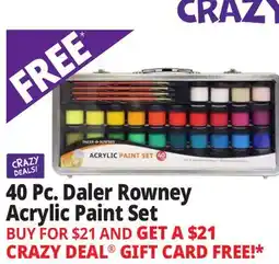 Ocean State Job Lot 40 Pc. Daler Rowney Acrylic Paint Set offer
